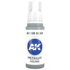 Краска AK Interactive Metallic: Silver AK11209 (17 мл)
