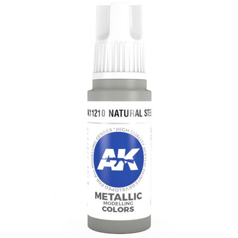 Краска AK Interactive Metallic: Natural Steel AK11210 (17 мл)
