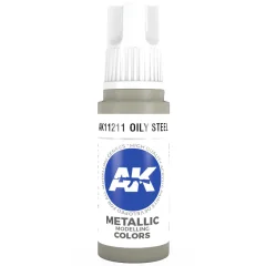 Краска AK Interactive Metallic: Oily Steel AK11211 (17 мл)