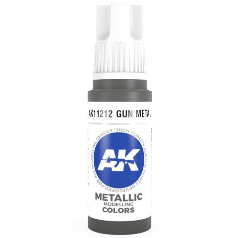 Краска AK Interactive Metallic: Gun Metal AK11212 (17 мл)