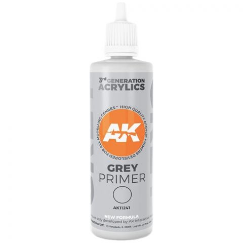 Грунтовка AK Interactive: Grey Primer AK11241 (100 мл)