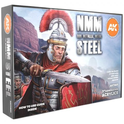 Набор красок AK Interactive: NMM (Non Metallic Metal) Steel AK11601