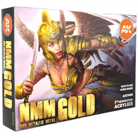 Набор красок AK Interactive: NMM (Non Metallic Metal) Gold AK11606