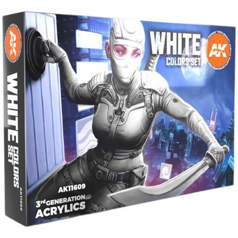 Набор красок AK Interactive: White Colors AK11609