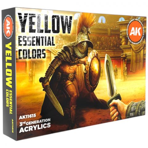 Набор красок AK Interactive: Yellow Essential Colors 3Gen AK11615