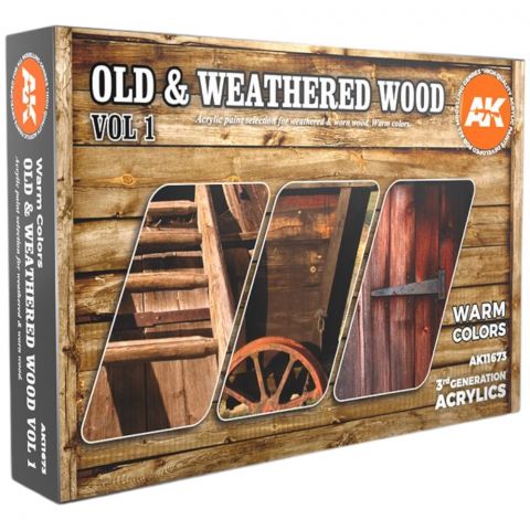 Набор красок AK Interactive: Old & Weathered Wood Vol. 1 AK11673