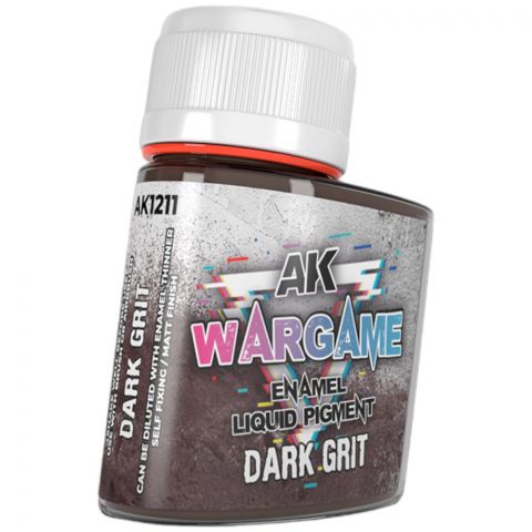 Краска AK Interactive Liquid Pigments: Dark Grit AK1211 (35 мл)