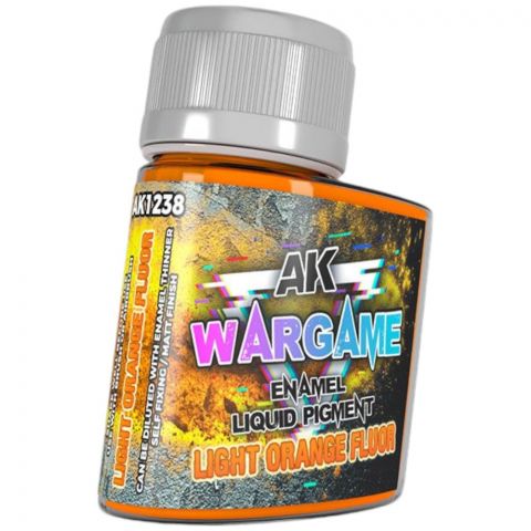 Краска AK Interactive Liquid Pigments: Light Orange Fluor AK1238 (35 мл)