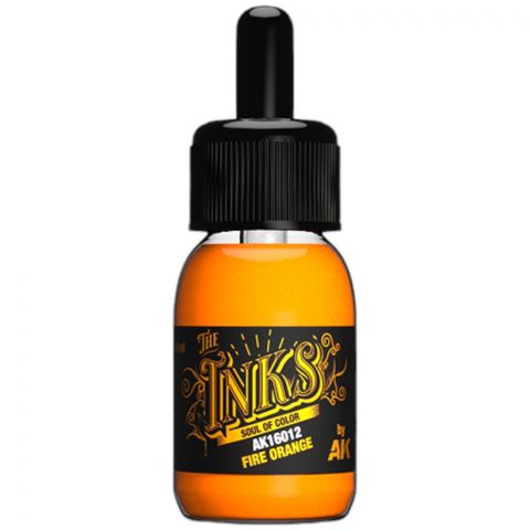 Краска AK Interactive The Inks: Fire Orange AK16012 (30 мл)