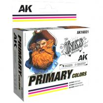 Набор красок AK Interactive The Inks: Primary Colors