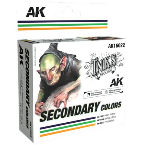 Набор красок AK Interactive The Inks: Secundary Colors AK16022