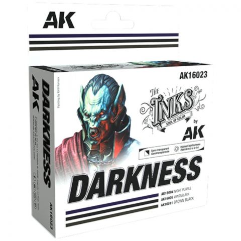 Набор красок AK Interactive The Inks: Darkness AK16023
