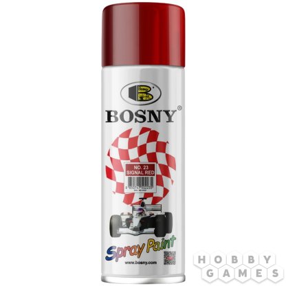 Краска Bosny &quot;Красный насыщенный&quot; RAL 3020 (520 мл)