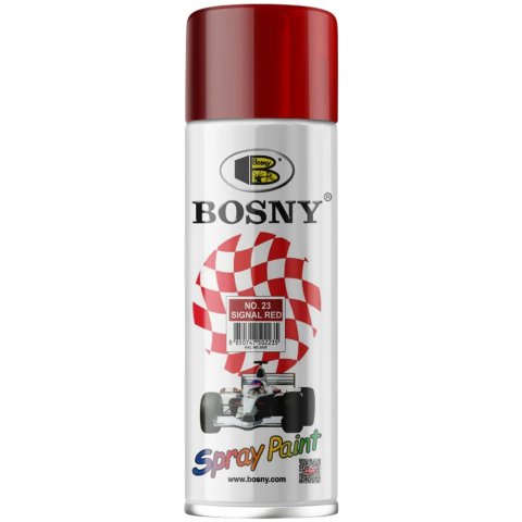 Краска Bosny "Красный насыщенный" RAL 3020 (520 мл)
