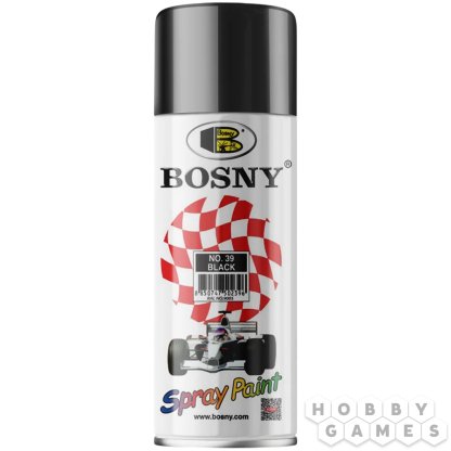 Краска Bosny &quot;Чёрный глянцевый&quot; RAL 9005 (520 мл.)