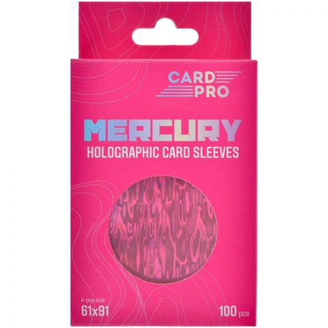 Протекторы голографические Card-Pro k-pop size (100 шт., 61x91 мм), розовые