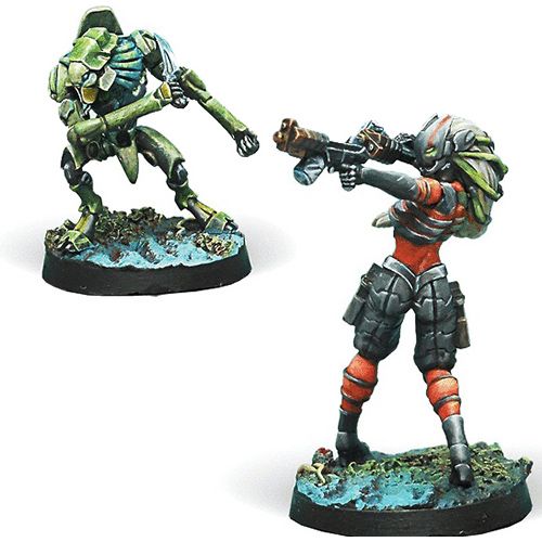 

Infinity. Raicho Pilot & Scindron Ancillary Remote Unit (Combined Army TAG Pilots Set)