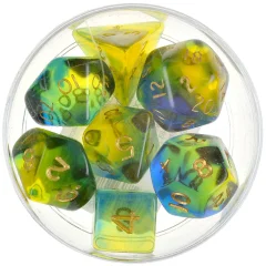 Набор кубиков Dice and Games: Blitz Yellow and Blue, 7 шт.