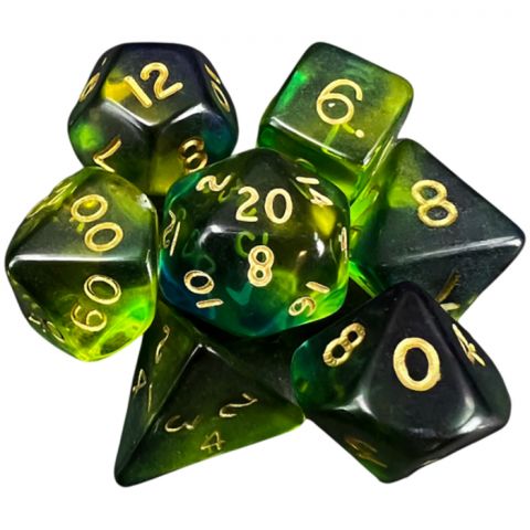 Набор кубиков Dice and Games: Blitz Yellow and Blue, 7 шт.