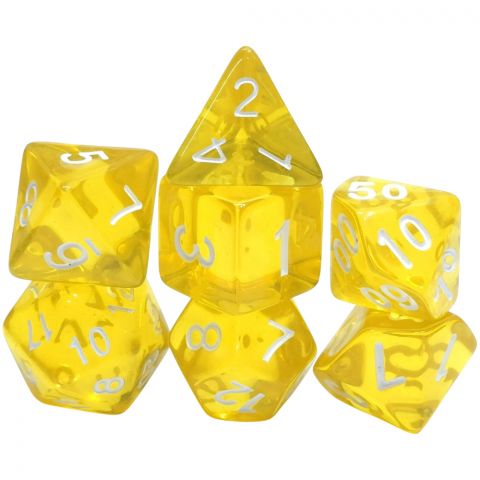 Набор кубиков Dice and Games: Gem Yellow, 7 шт.