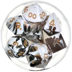 Набор кубиков Dice and Games: Marble Black, 7 шт.