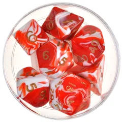 Набор кубиков Dice and Games: Marble Red, 7 шт.
