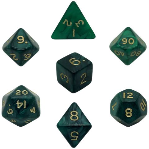 Набор кубиков Dice and Games: Pearl Green, 7 шт.