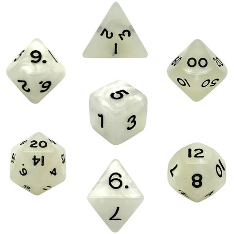 Набор кубиков Dice and Games: Pearl White, 7 шт.