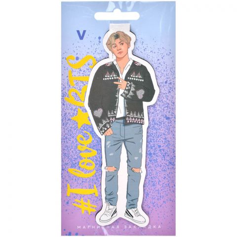 Фигурная магнитная закладка BTS: V
