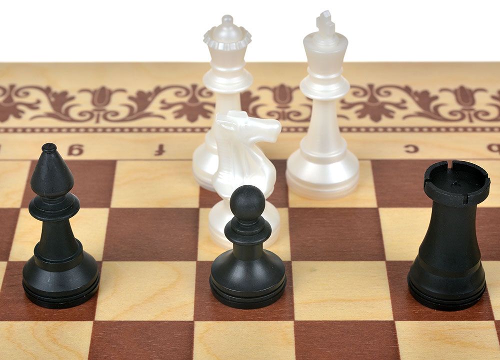 Настольная игра Фабрика игр Игра 4 в 1: Нарды, шашки, шахматы и карты НШ-6 - фото 4