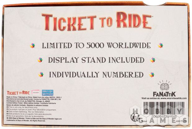 Коллекционный билет Ticket to Ride. North American Open Tour  фото 2