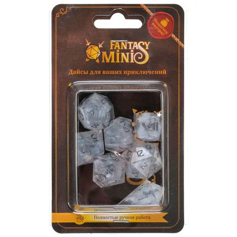 Кубики ручной работы Fantasy Minis: Magic Silver