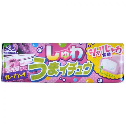 Конфеты жевательные Morinaga Shuwa Umai-Chew: виноградная газировка