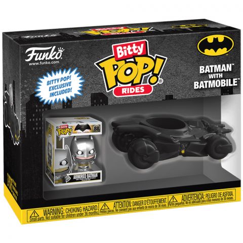 Набор фигурок Bitty POP! Rides. DC Batman: Batman with Batmobile