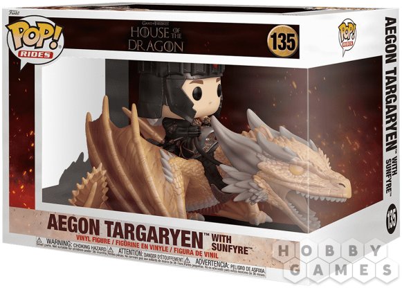 Фигурка Funko POP! Rides. House of the Dragon: Aegon Targaryen with Sunfyre 135 фото 2