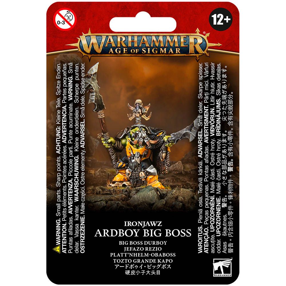 Набор миниатюр Warhammer Games Workshop Orruk Warclans: Ardboy Big Boss 89-57 - фото 1