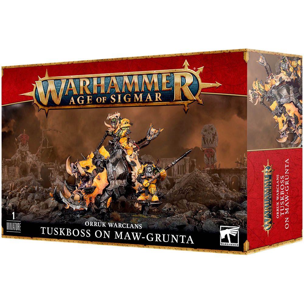 Набор миниатюр Warhammer Games Workshop Orruk Warclans: Tuskboss on Maw-Grunta 89-81 - фото 1