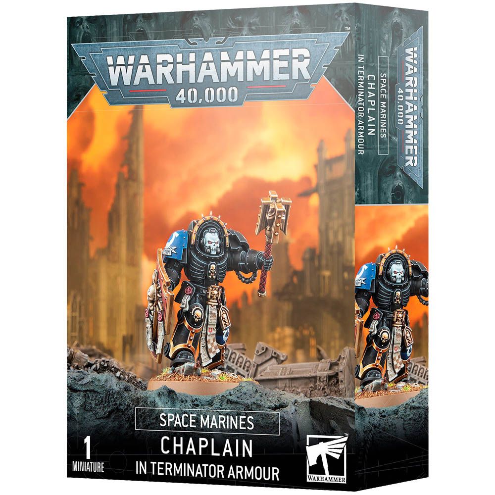 Набор миниатюр Warhammer Games Workshop Space Marines: Chaplain in Terminator Armour 48-91 - фото 1