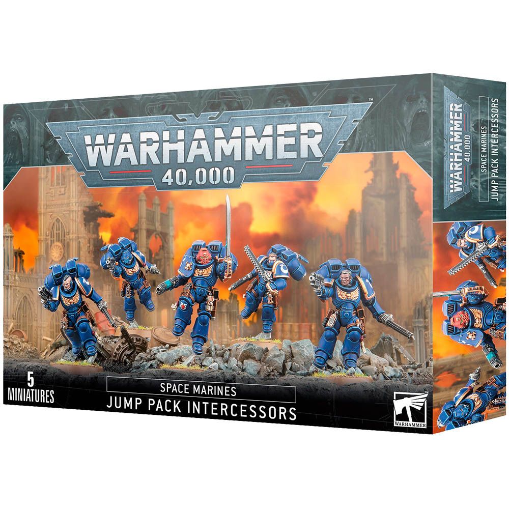 Набор миниатюр Warhammer Games Workshop Space Marines: Jump Pack Intercessors 48-13 - фото 1