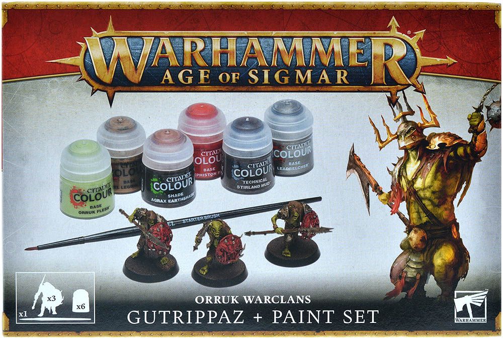 Набор миниатюр Warhammer Games Workshop Orruk Warclans: Gutrippaz + Paint Set 60-09 Orruk Warclans: Gutrippaz + Paint Set - фото 2