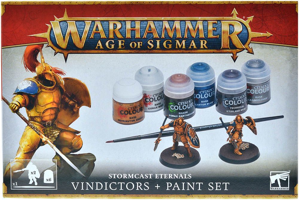 Набор миниатюр Warhammer Games Workshop Stormcast Eternals: Vindictors + Paint Set 60-10 Stormcast Eternals: Vindictors + Paint Set - фото 2