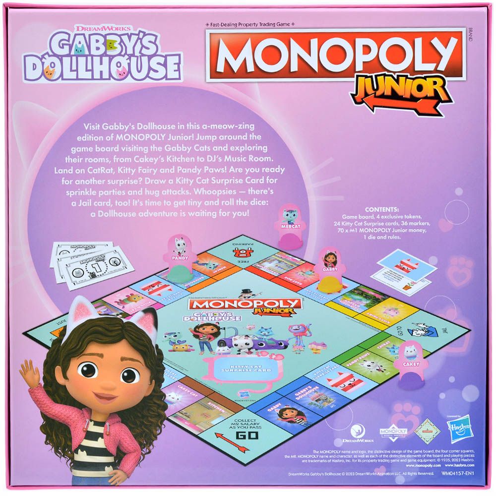 Настольная игра Hasbro Monopoly Junior: Gabby's Dollhouse WM04157-EN1-6 - фото 3