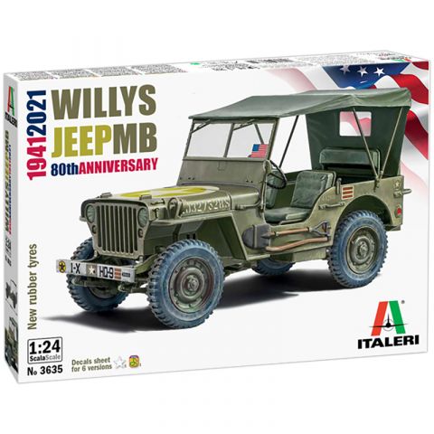 Автомобиль Willys Jeep MB 80th Anniversary 1941-2021 (1:24)