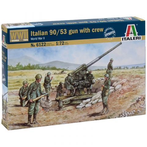Пушка Italian 90/53 gun with crew (1:72)
