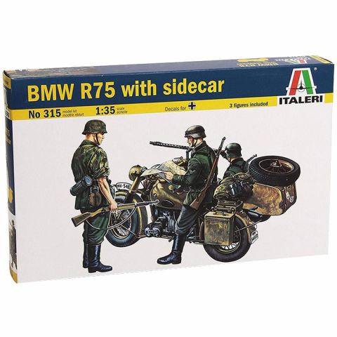 Мотоцикл BMW R75 с коляской (1:35)