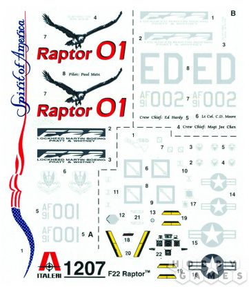 Истребитель F/A 22 Raptor (1:72) фото 2