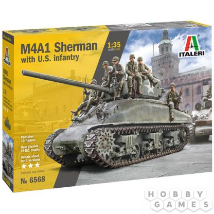 Танк M4A1 Sherman with U.S. Infantry (1:35)