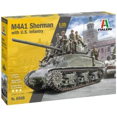 Танк M4A1 Sherman with U.S. Infantry (1:35)