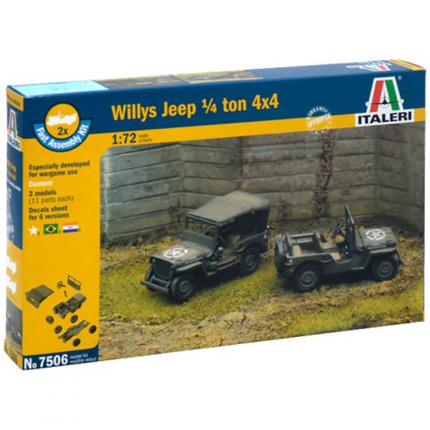 Набор автомобилей Willys Jeep 1/4 ton 4x4 (1:72)