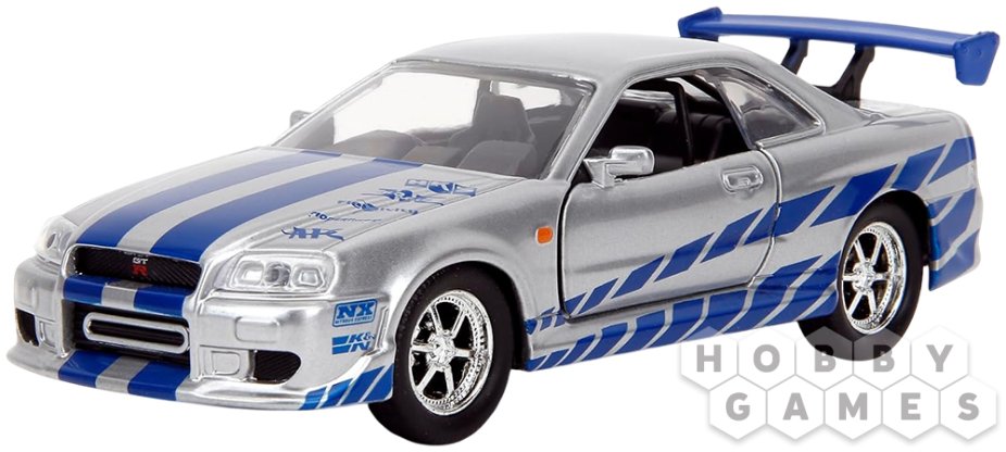 Модель машинки Fast and Furious: Brian&#039;s Nissan Skyline GTR R34 (1:32) фото 2